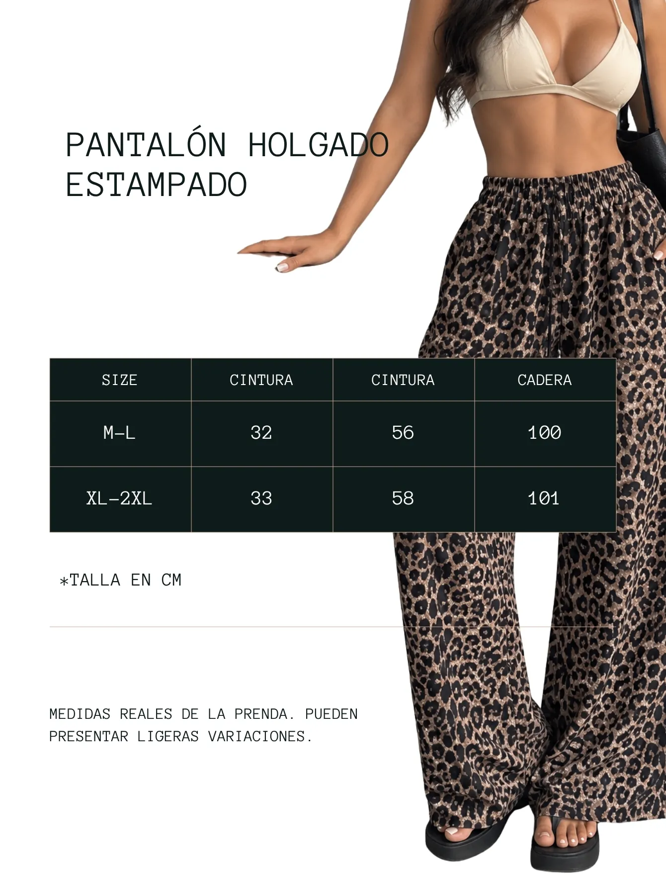 AD2651 Pantalón holgado estampado 15700
